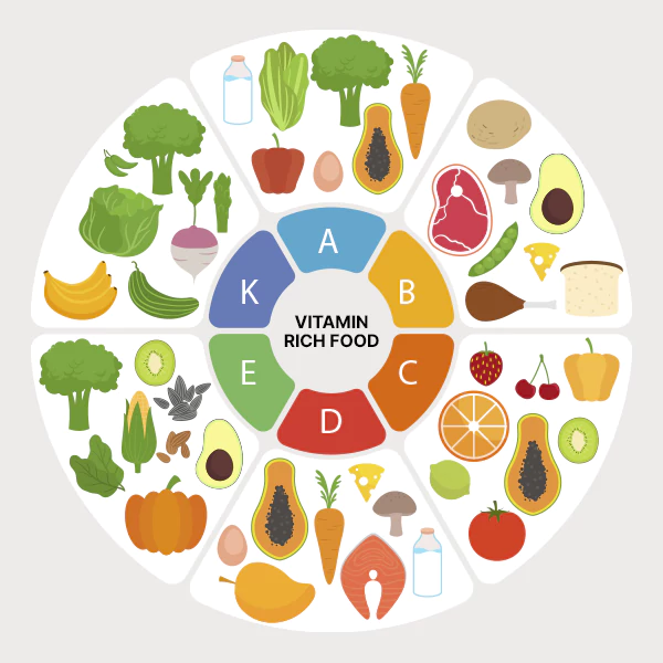 vitamin rich food infographic